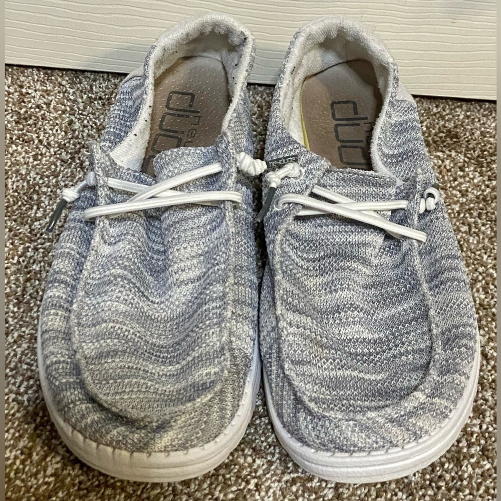 Hey Dude Wendy Sox Size 9 Womens Glacier Grey Great Condition